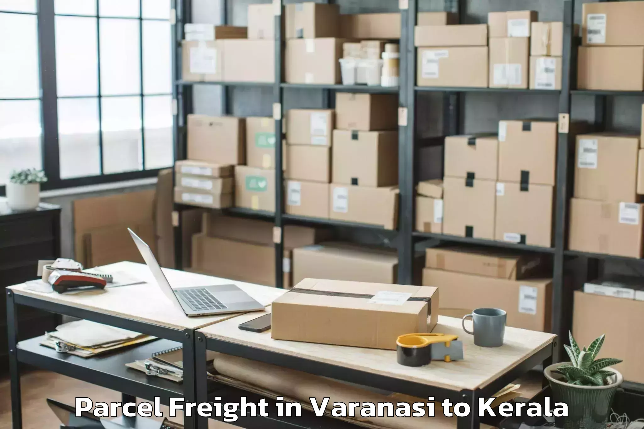 Book Varanasi to Edavanna Parcel Freight Online